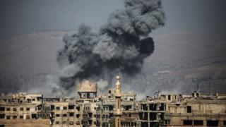 Bombing in Ein Tarma, the Eastern Ghouta, Syria