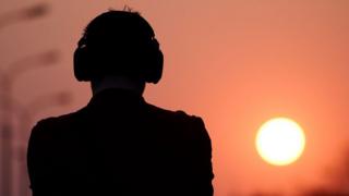 listening to music