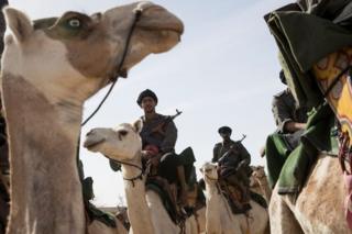 Méharisties of the Mauritanian National Guard in Nema, Mauritania - 23 November 2018