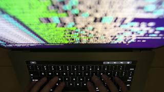 Someone typing