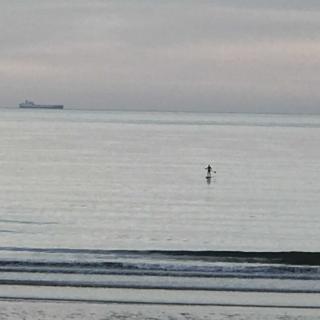 Man on a paddle board in the sea