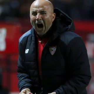 Jorge Sampaoli celebra un gol