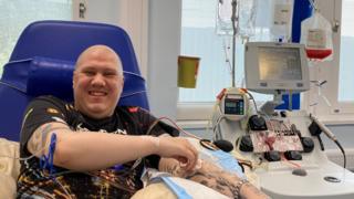 Stephen Milton receiving new cancer treatment at Oxford University Hospitals