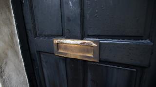 Front door of house in the Hyndford Street area