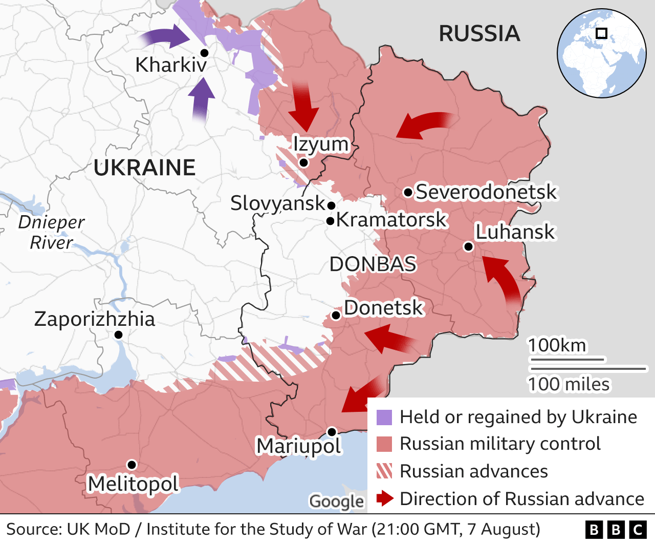  126246823 Ukraine Invasion East Map Nc 