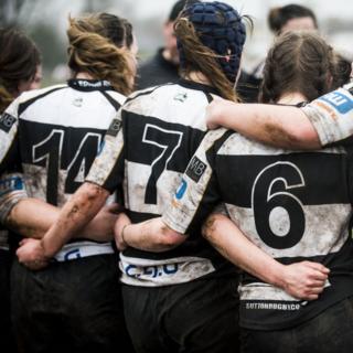 The team during half-time