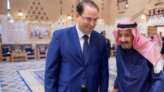 رئيس الحكومة التونسي يوسف الشاهد في زيارة إلى السعودية.