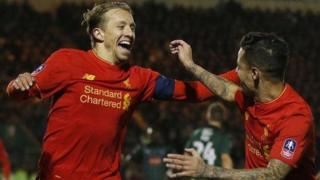 Lucas Leiva na murnar kwallon da ya ci