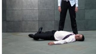 Man lying on floor