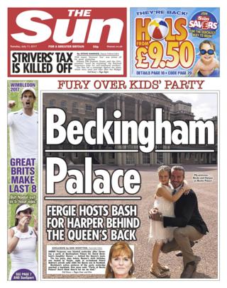 The Sun front page
