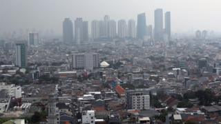Городской пейзаж Джакарты. Изображение от 5 июля