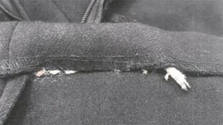 Dead mouse sewn into the lining of a new dress.