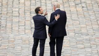 Дональд Трамп та Еммануель Макрон
