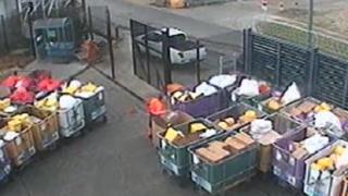 Still from CCTV of a man stealing tobacco from Augean, Sandwich, Kent