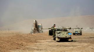 Tanques en Mosul