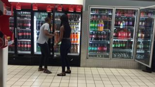 Shoppers in downtown Johannesburg, South Africa