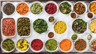 Pratos do buffet do Haus Hiltl