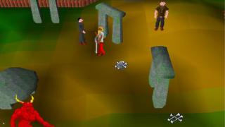 A screen grab from RuneScape Classic