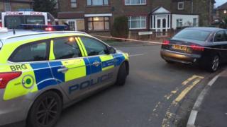 london stabbing four men edmonton bbc wounded believed linked caption hospital left north