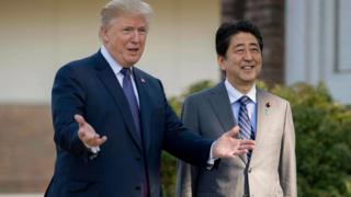 Madaxwayne Trump iyo Rai'sul wasaare Shinzo Abe