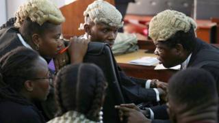 Defence lawyers in a federal high court in Lagos, Nigeria - Tuesday 3 March 2020