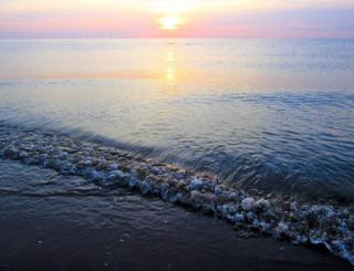 Sunset over sea