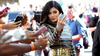   Kylie Jenner takes selfie at the event in 2016 