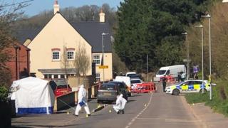 Police investigation in Wookey Hole Road, Wells