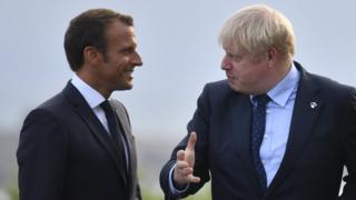 Emmanuel Macron and Boris Johnson