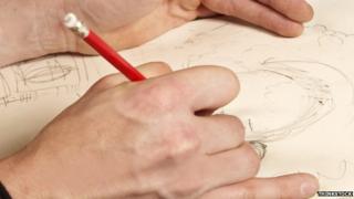 person sketching