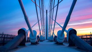 Queensferry Crossing at first light