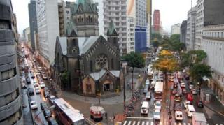 Fachada da Basílica Nossa Senhora da Conceição, em Santa Cecília, São Paulo