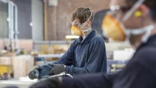 workers on production line