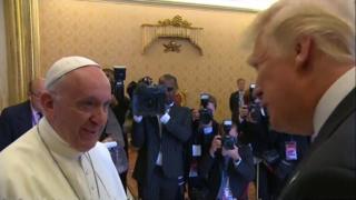 Trump meets Pope Francis before meeting Italian leaders - BBC News