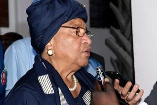 Umukuru w'igihugu ca Liberia Ellen Johnson Sirleaf