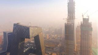مشهد لتلوث الهواء في مدينة