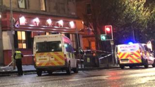 Police outside the Union Bar