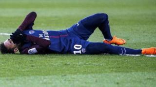 Neymar lokacin da ya ji rauni