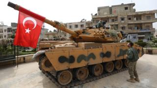Afrin'deki Türk tankı