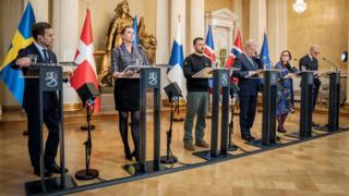 President Zelensky met the five Nordic leaders in Helsinki on Wednesday