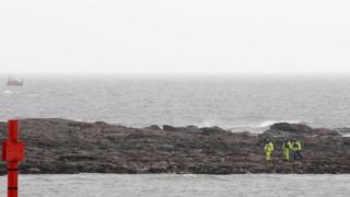 Coastguard teams and RNLI boat searching