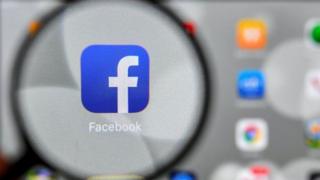 Facebook app on a screen