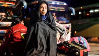 Venezolana migrante