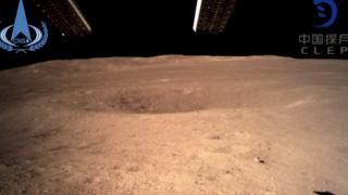 Images of the surface of the moon released by the China National Space Administration