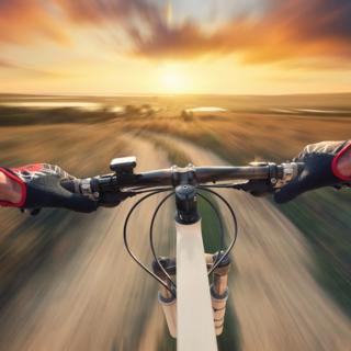 Rodando en bicicleta