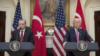 Президент Турции Реджеп Тайип Эрдоган и президент США Дональд Трамп