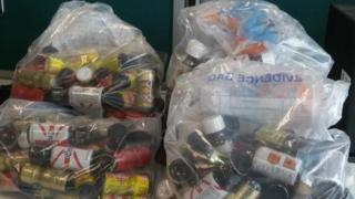 The force's tweet read: First Day, first seizure in Crawley by PC Goater! One and