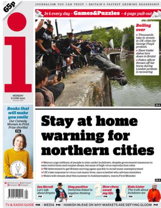 The i front page 8 June