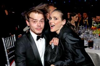 Actor Charlie Heaton and Winona Ryder