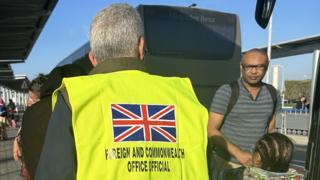 First UK nationals heading out of Cyprus back to UK. Interview with one